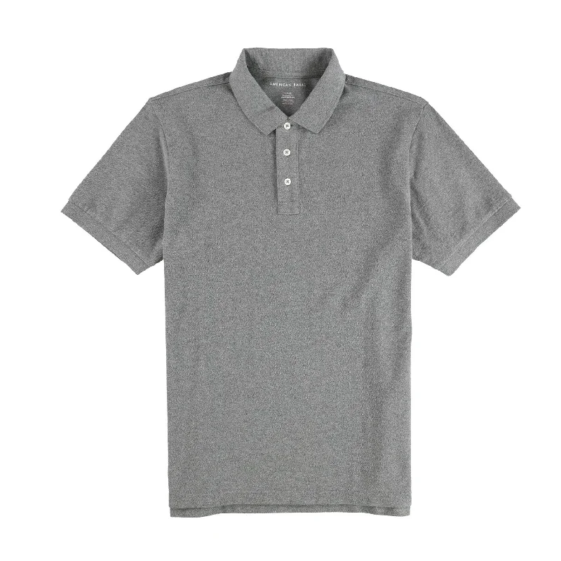 Men's Shirts with Patch PocketsAmerican Eagle Mens Heathered Rugby Polo Shirt, Grey, Medium Men's Shirts with Patch PocketsAmerican Eagle Mens Heathered Rugby Polo Shirt, Grey, Medium
