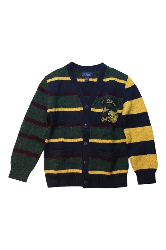 Men's Sweaters in Metallic ColorsPolo Ralph Lauren Striped Cardigan 7Y