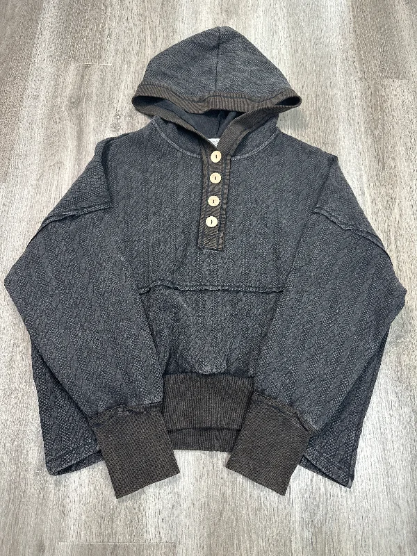 Cool Men's Graphic HoodiesSweatshirt Hoodie By White Birch In Grey, Size: L
