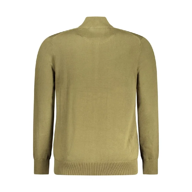 Solid-Colored Men's SweatersTimberland Green Cotton Men's Sweater