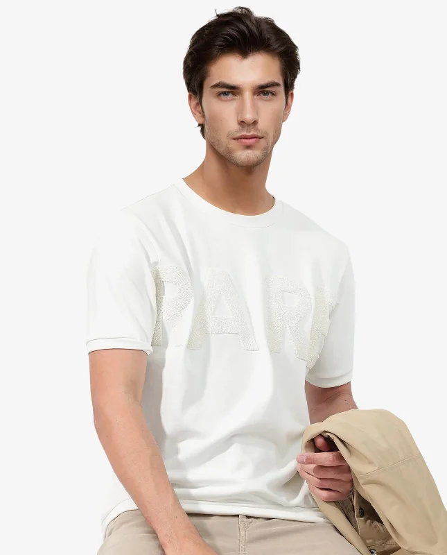 Men's Shirts with Contrast CollarsRare Rabbit Men's Nor-2 Off White Loopback Terry Fabric Half Sleeves Graphic Print Oversized T-Shirt Men's Shirts with Contrast CollarsRare Rabbit Men's Nor-2 Off White Loopback Terry Fabric Half Sleeves Graphic Print Oversized T-Shirt