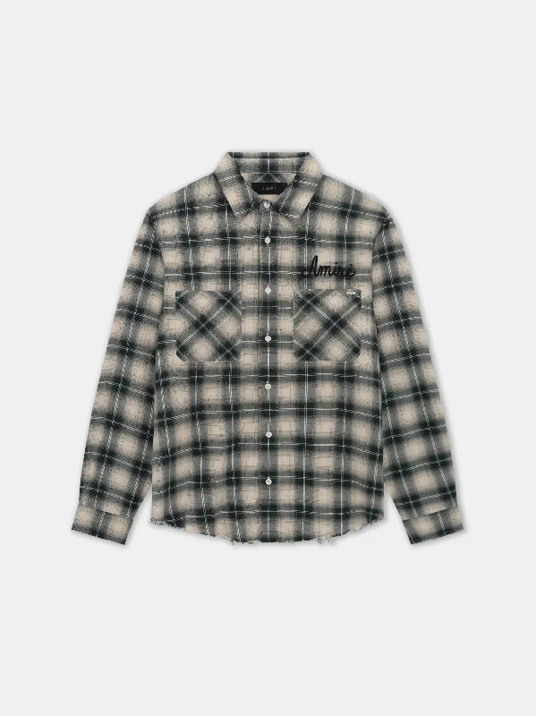 Men's French-Cuff Shirts for a Sophisticated EdgeAMIRI SHOTGUN FLANNEL - Evergreen
