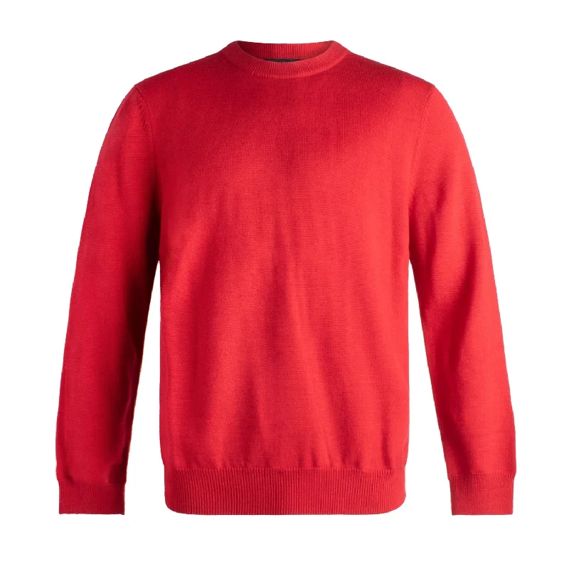 Men's Sweaters with SequinsExtra Fine 'Zegna Baruffa' Merino Wool Crew Neck Sweater in Admiral Red by Viyella Men's Sweaters with SequinsExtra Fine 'Zegna Baruffa' Merino Wool Crew Neck Sweater in Admiral Red by Viyella