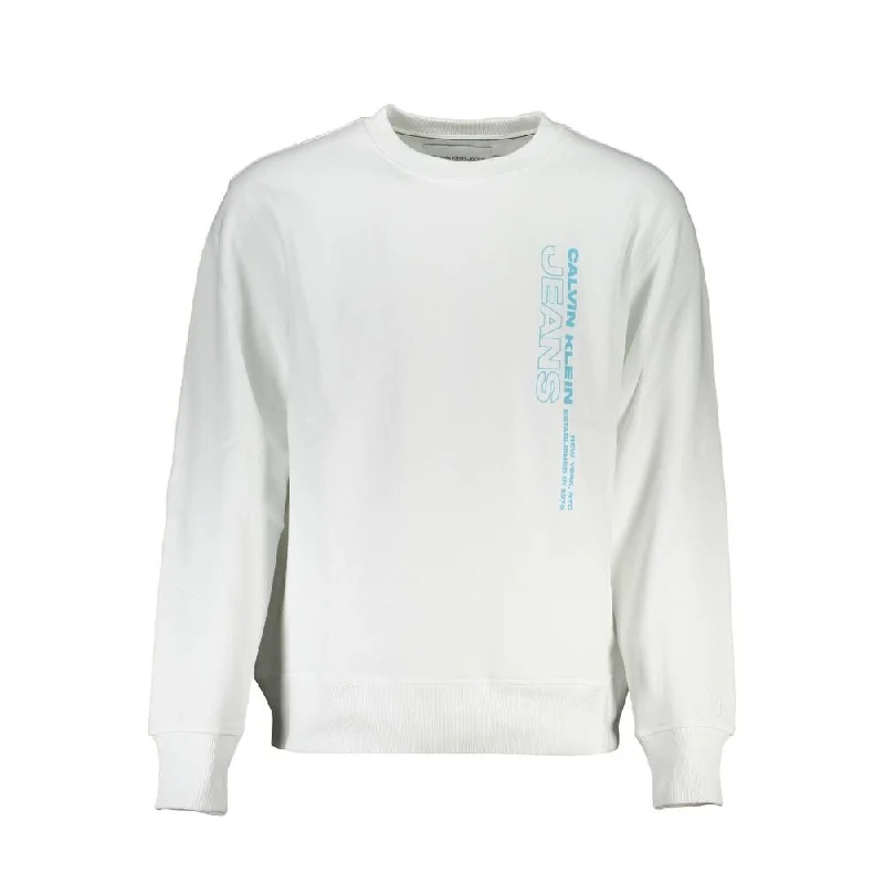 Men's Sweaters with Skinny FitsCalvin Klein Crisp White Crew Neck Cotton-Blend Men's Sweater Men's Sweaters with Skinny FitsCalvin Klein Crisp White Crew Neck Cotton-Blend Men's Sweater