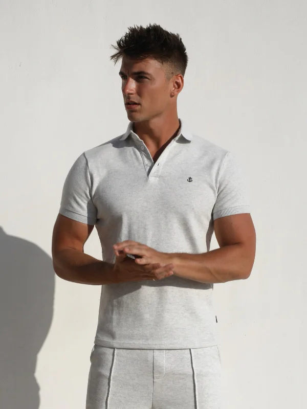 Men's Shirts with CollarsVerona Polo Shirt - Marl White