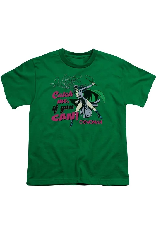 Warm Men's Fleece-Lined TopsDC Comics Catch Me Short Sleeve Youth Tee / T-Shirt