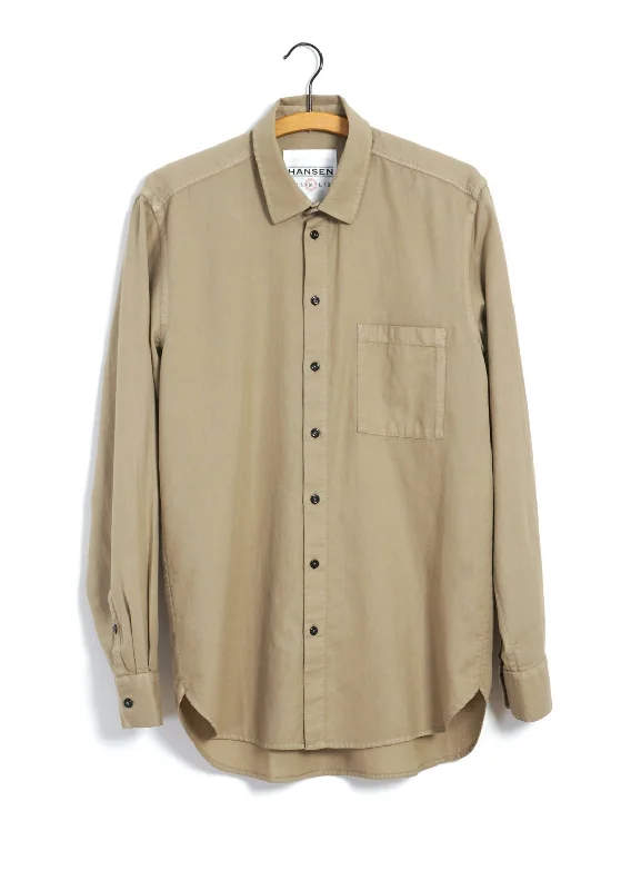 Men's Short-Sleeve Shirts for Warm WeatherHENNING | Casual Classic Shirt | Beige