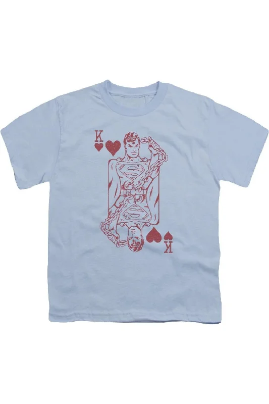 Men's Shirts with Spread CollarsDC Comics Super Card Short Sleeve Youth Tee / T-Shirt Men's Shirts with Spread CollarsDC Comics Super Card Short Sleeve Youth Tee / T-Shirt