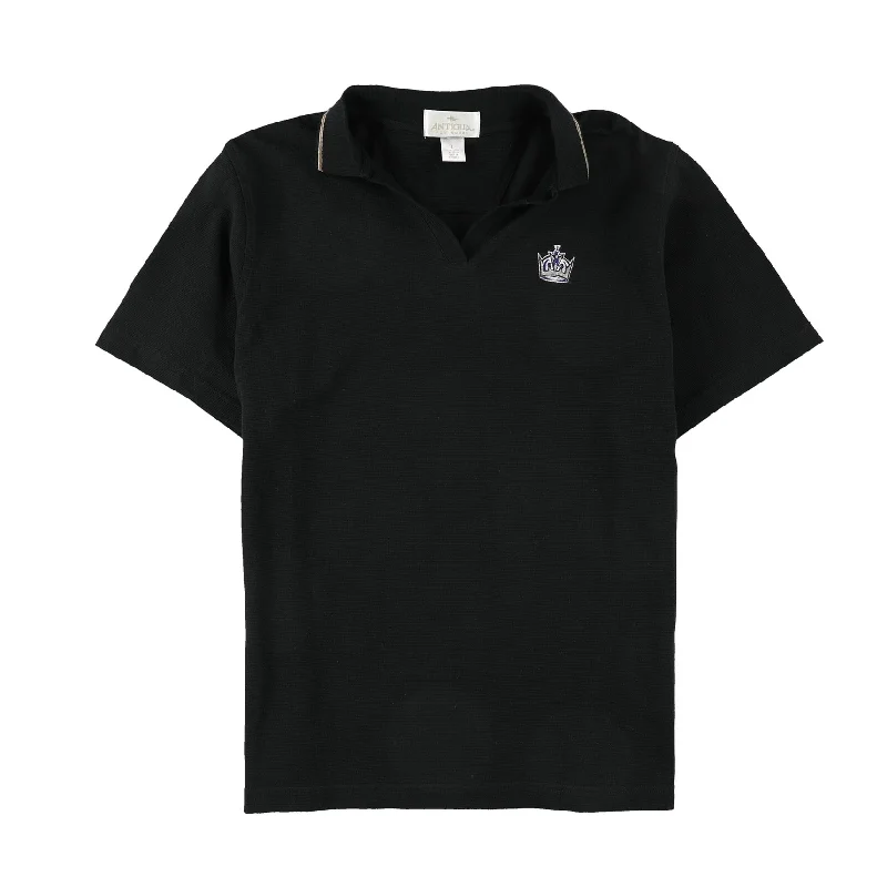 Men's Shirts with Cowl NecksAntigua Womens LA Kings Polo Shirt, Black, Large