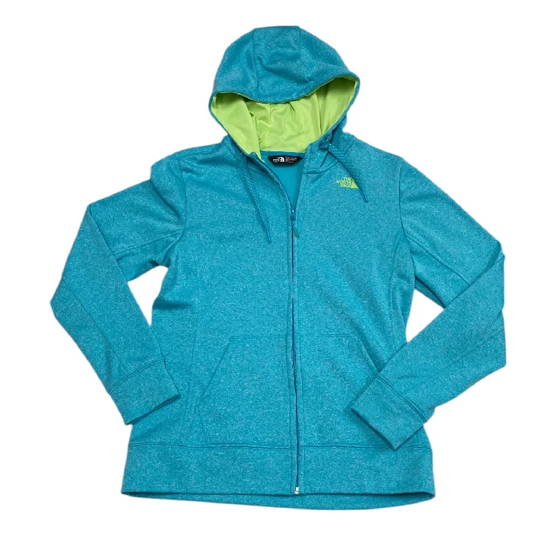 Men's Hoodies with LogoAthletic Sweatshirt Hoodie By The North Face In Blue & Green, Size: L Men's Hoodies with LogoAthletic Sweatshirt Hoodie By The North Face In Blue & Green, Size: L
