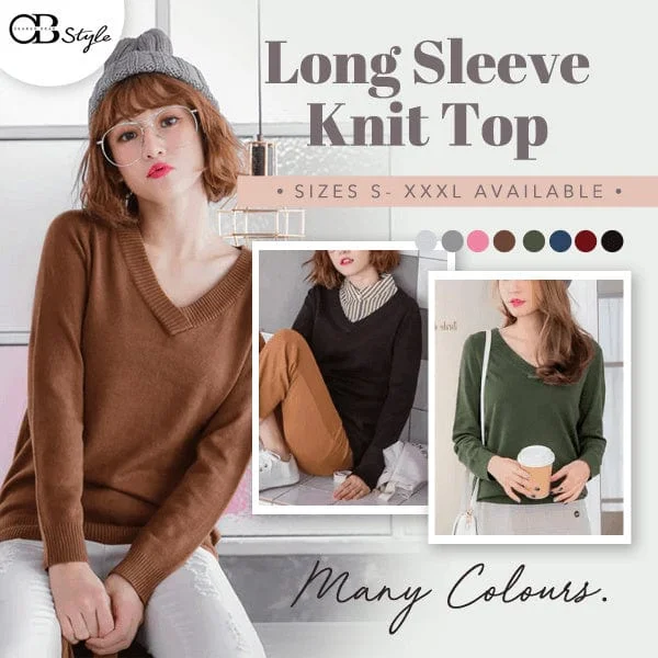Striped Men's SweatersLONG SLEEVE V-NECK KNITWEAR TOPS