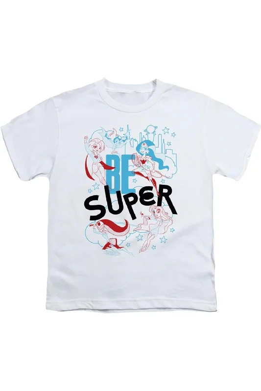 Men's Shirts with Pin CollarsDC Comics Superhero Girls Be Super Short Sleeve Youth Tee / T-Shirt Men's Shirts with Pin CollarsDC Comics Superhero Girls Be Super Short Sleeve Youth Tee / T-Shirt