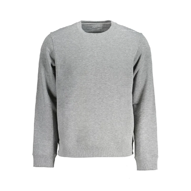 Men's Sweaters with Built-In ScarvesCalvin Klein Gray Polyester Men's Sweater