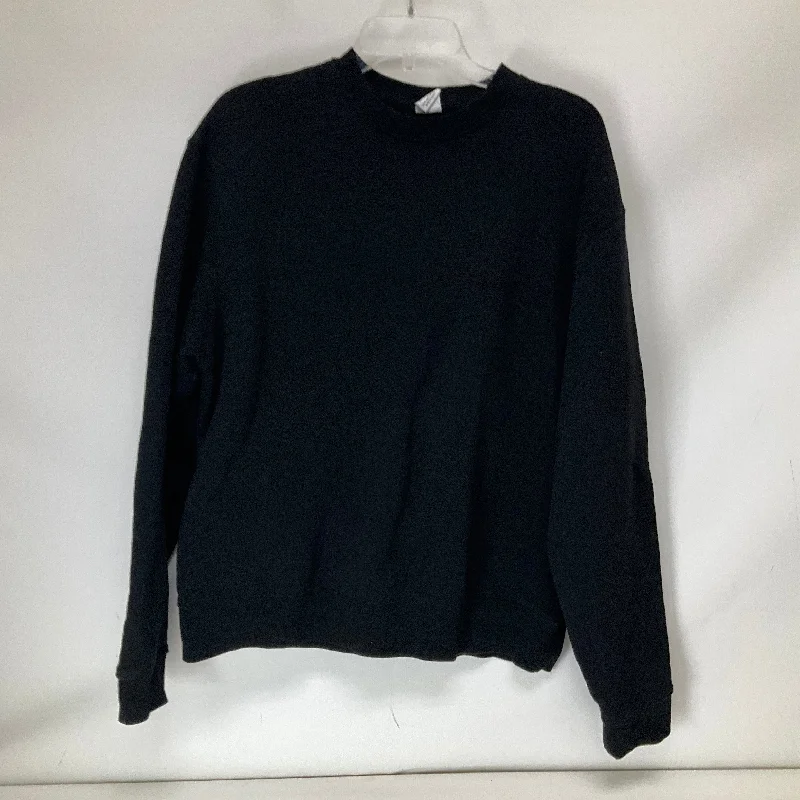 Modern Men's Tech HoodiesSweatshirt Crewneck By Zara In Black, Size: L