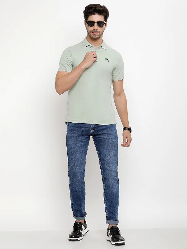 Men's Shirts for Outdoor ActivitiesJUMP USA Men Solid Polo Collar Pure Cotton T-shirt Men's Shirts for Outdoor ActivitiesJUMP USA Men Solid Polo Collar Pure Cotton T-shirt
