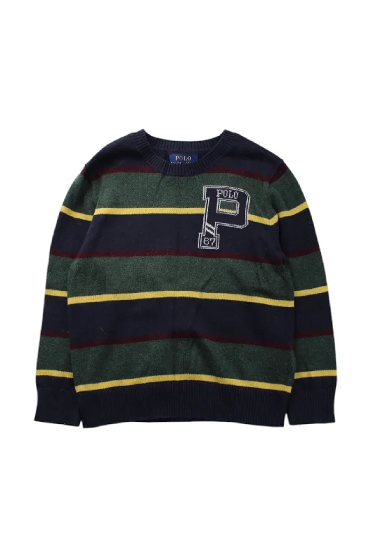 Men's Sweaters with Relaxed FitsPolo Ralph Lauren Striped Knit Sweater Size 5T