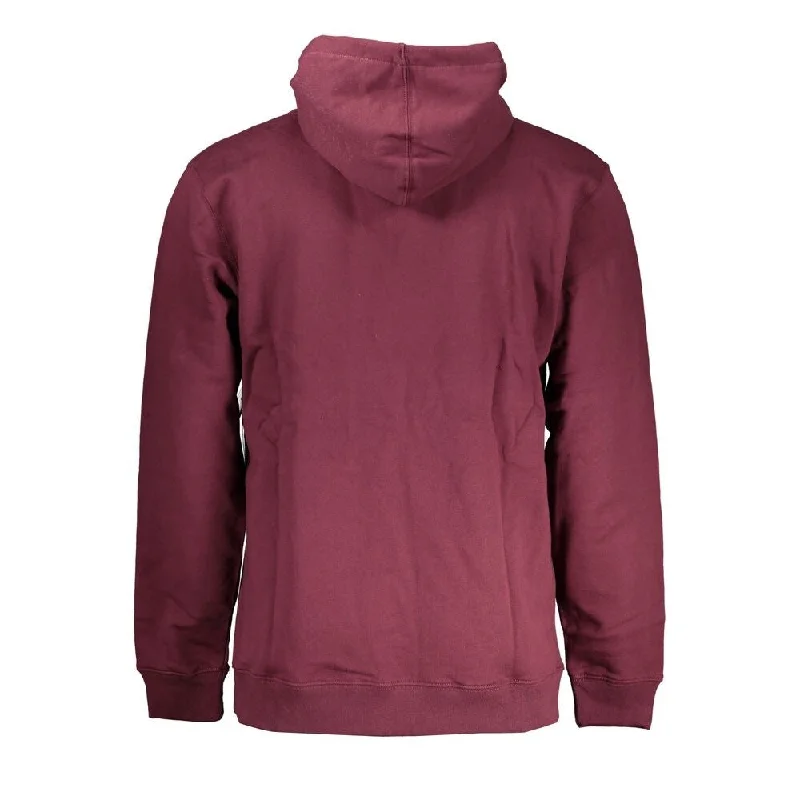 Fashionable Men's Crew-Neck SweatersVans Chic Pink Fleece Hooded Men's Sweatshirt