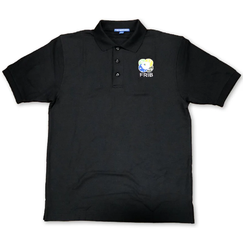 Men's Shirts with Raw-Edge HemlinesFRIB Logo Polo Shirt - Black
