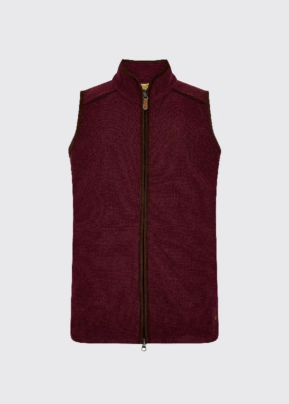 Men's Coats for Winter CampingLifford Fleece Gilet - Ox Blood