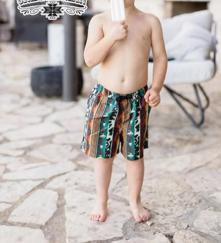Cool and Crisp Men's Linen ShortsBoy's Raise Em In Multi