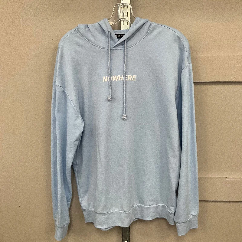 Men's Hoodies for Tall MenSweatshirt Hoodie By Shein In Blue, Size: M