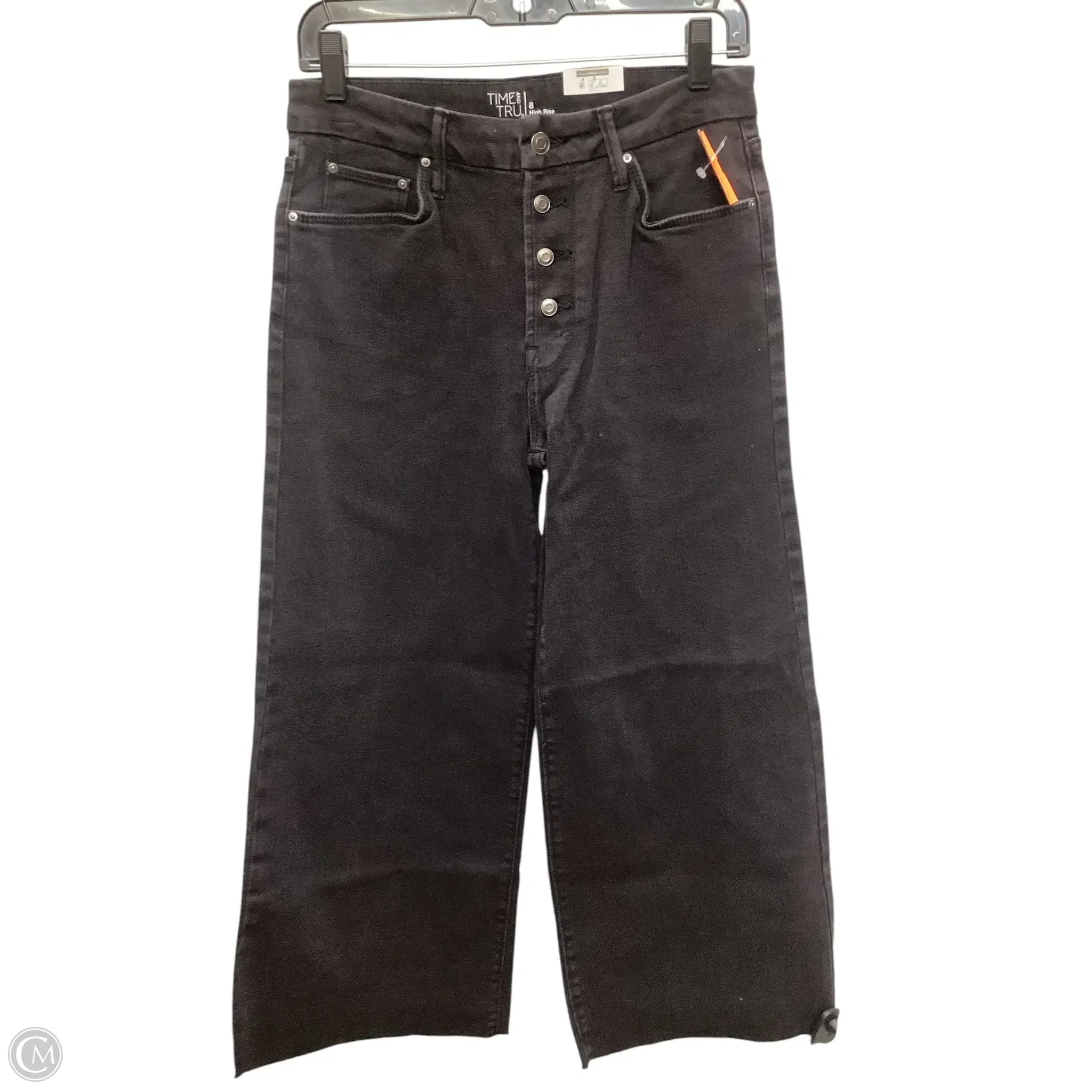Men's Jeans with Embroidered LogosJeans Skinny By Time And Tru In Black, Size: 8