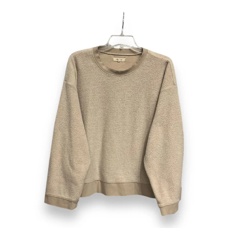 Men's Hoodies with Faux Fur TrimSweatshirt Crewneck By Madewell In Beige, Size: M