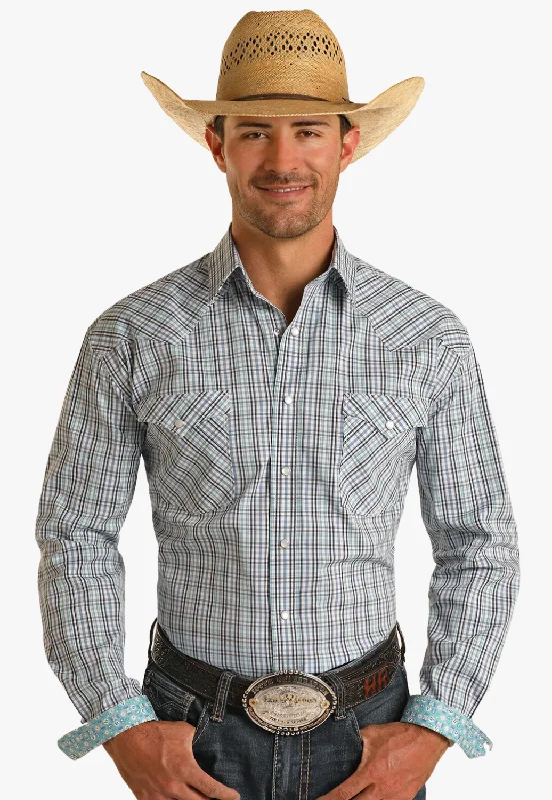 Men's Wingtip-Collar Shirts for a Classic TouchPanhandle Mens Long Sleeve Snap Button Shirt Men's Wingtip-Collar Shirts for a Classic TouchPanhandle Mens Long Sleeve Snap Button Shirt