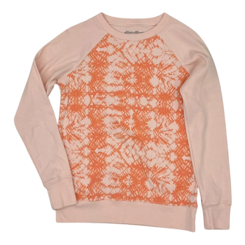 Men's Hoodies with Ribbed HemsSWEATSHIRT CREWNECK by EDDIE BAUER In ORANGE, Size: XS