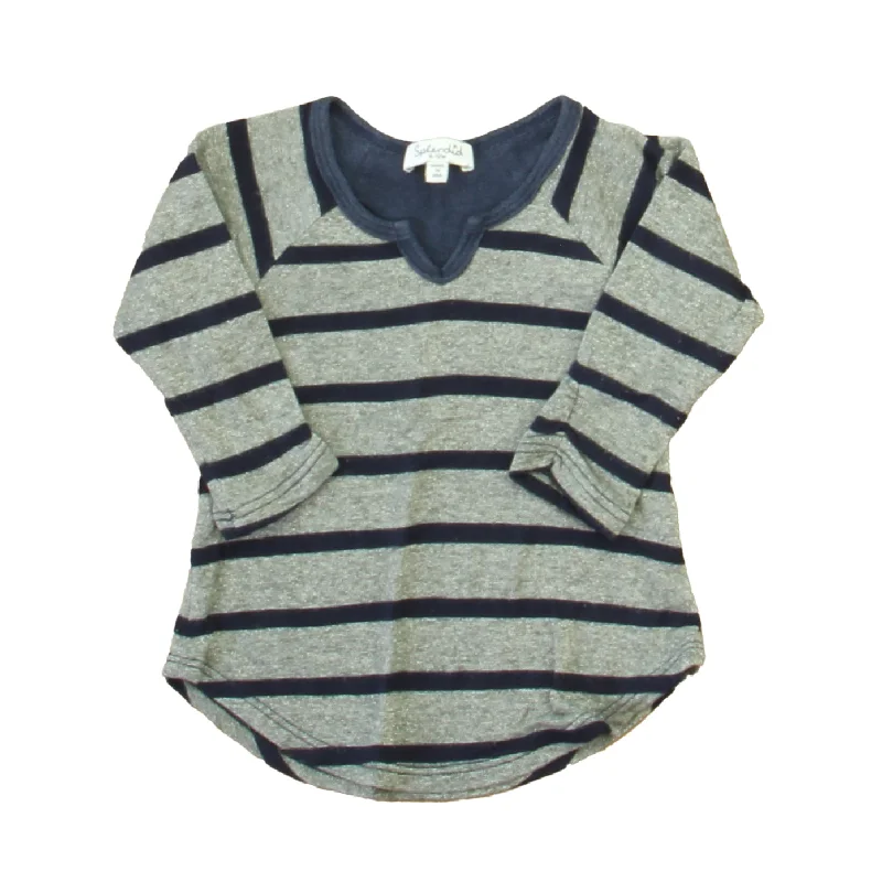 Casual Men's Button-Down ShirtsSplendid Girls Silver | Navy Long Sleeve Shirt