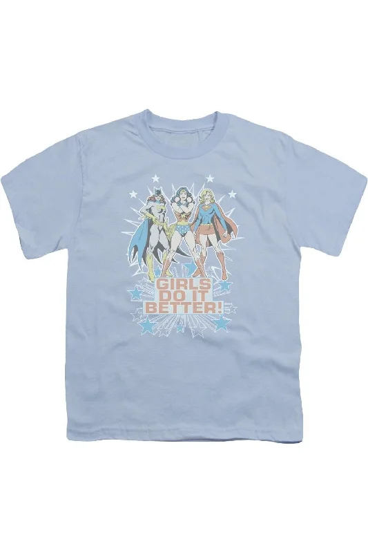 Men's Shirts with Velcro ClosuresDC Comics Girls Do It Better Short Sleeve Youth Tee / T-Shirt Men's Shirts with Velcro ClosuresDC Comics Girls Do It Better Short Sleeve Youth Tee / T-Shirt