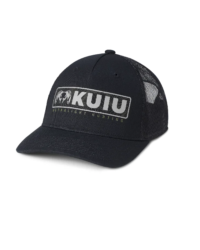 Designer Fedora HatsKUIU Block Topo Hat | Black