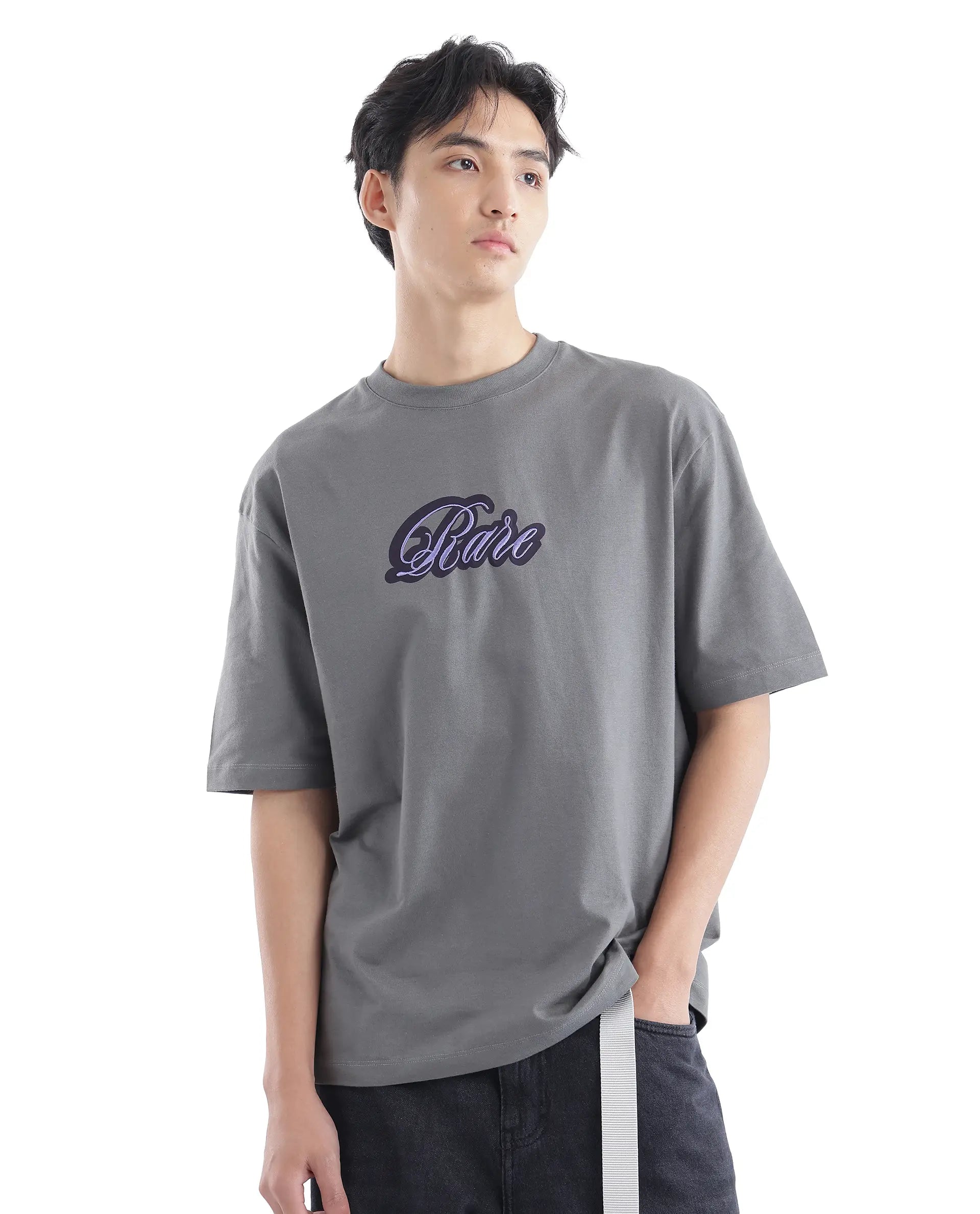 Men's Shirts with Contrast CollarsRare Rabbit Men Kenzo Olive Cotton Fabric Short Sleeve Crew Neck Oversized Fit Embroidered T-Shirt Men's Shirts with Contrast CollarsRare Rabbit Men Kenzo Olive Cotton Fabric Short Sleeve Crew Neck Oversized Fit Embroidered T-Shirt