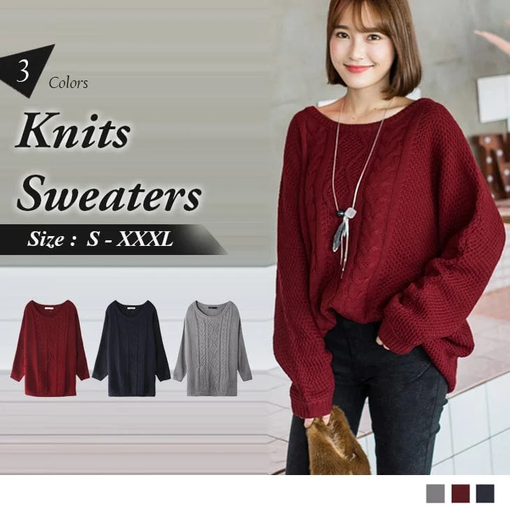 Men's Sweaters with Dropped ShouldersLONG SLEEVE KNITS SWEATERS