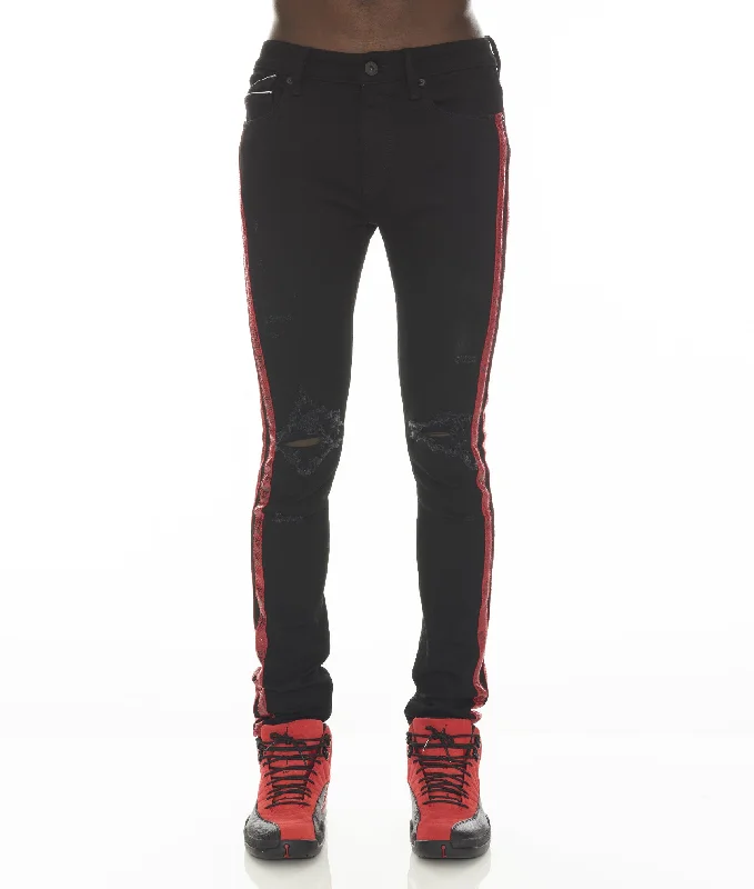 Men's Tapered JeansPUNK SUPER SKINNY IN BLACK