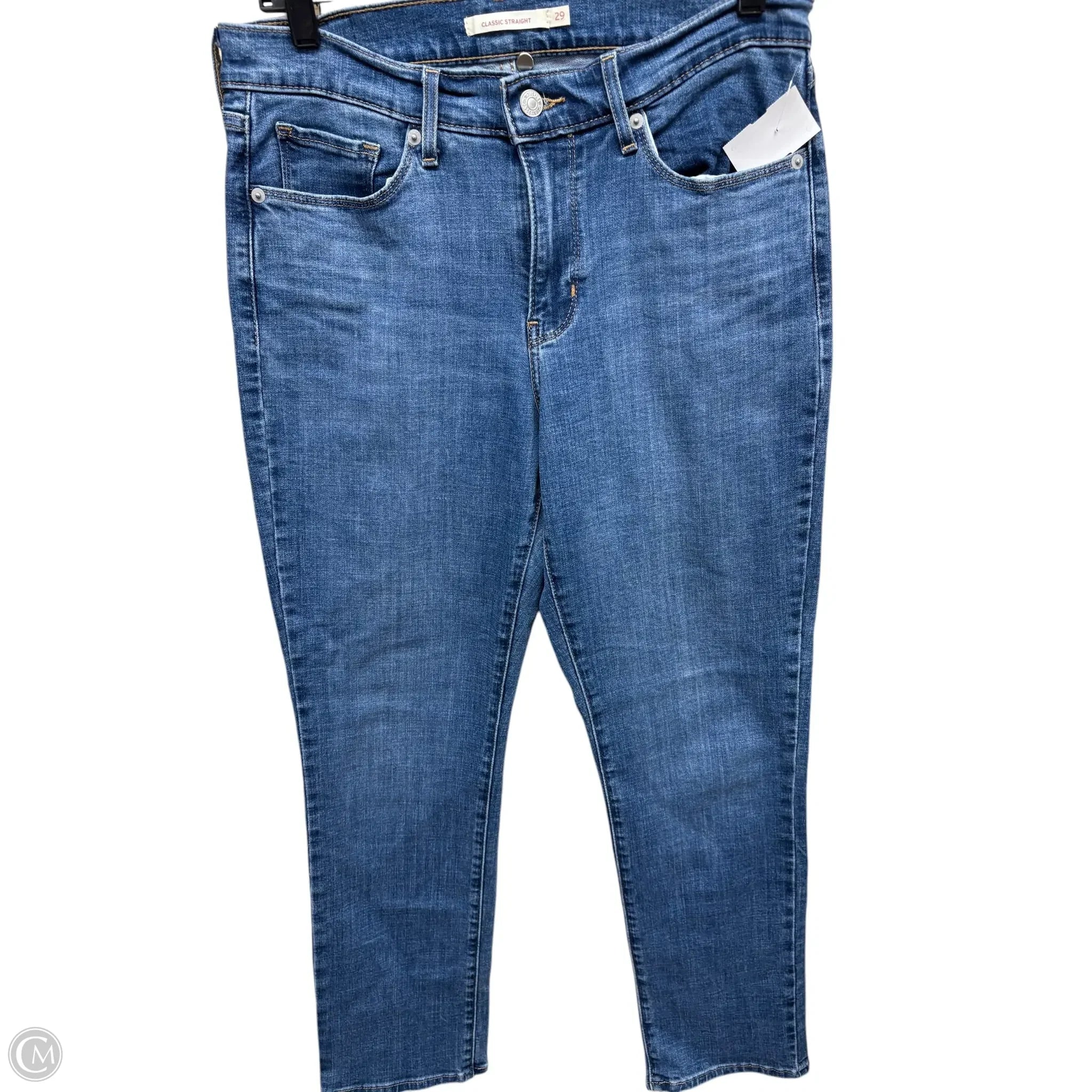 Relaxed-Fit Men's JeansJeans Straight By Levis In Blue Denim, Size: 8