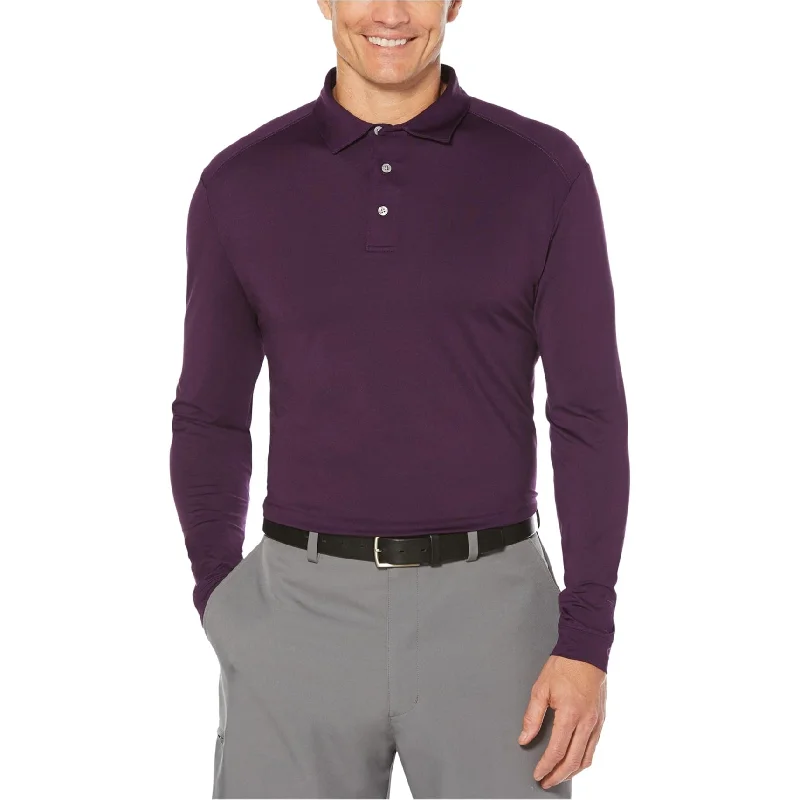 Men's Shirts with Raw-Edge HemlinesPGA Tour Mens Ultimate Rugby Polo Shirt, Purple, Small Men's Shirts with Raw-Edge HemlinesPGA Tour Mens Ultimate Rugby Polo Shirt, Purple, Small