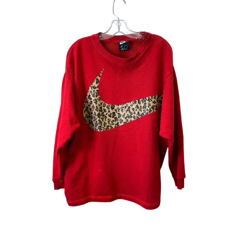 Men's Hoodies for Ice FishingAthletic Sweatshirt Crewneck By Nike Apparel In Red, Size:L Men's Hoodies for Ice FishingAthletic Sweatshirt Crewneck By Nike Apparel In Red, Size:L