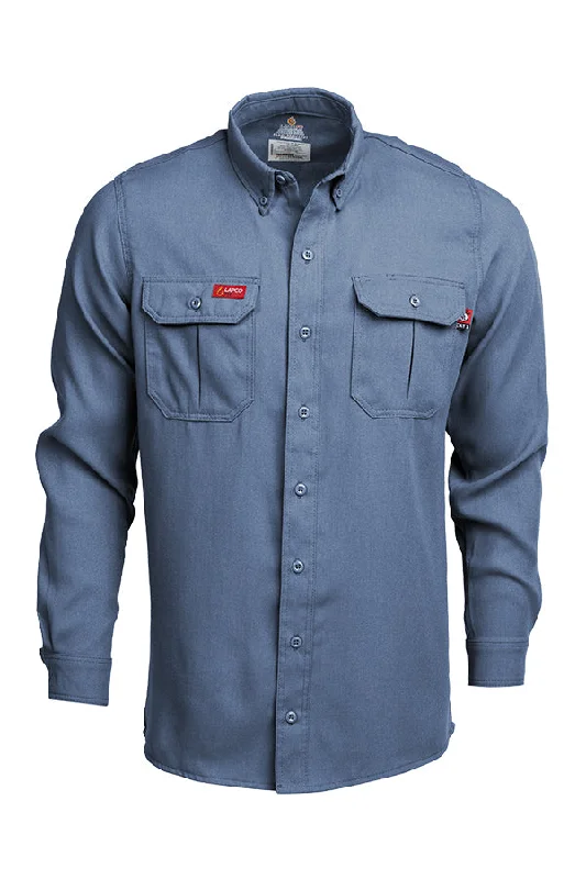 Men's Travel Shirts for Easy PackingFR Modern Uniform Shirt | 5oz. Tecasafe® One Inherent | Medium Blue Men's Travel Shirts for Easy PackingFR Modern Uniform Shirt | 5oz. Tecasafe® One Inherent | Medium Blue