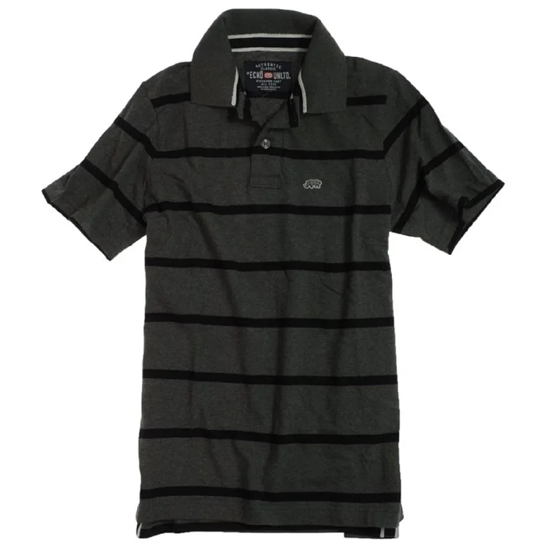 Men's Shirts with CollarsEcko Unltd. Mens Clean Stripe Jersey Rugby Polo Shirt, Grey, X-Small Men's Shirts with CollarsEcko Unltd. Mens Clean Stripe Jersey Rugby Polo Shirt, Grey, X-Small