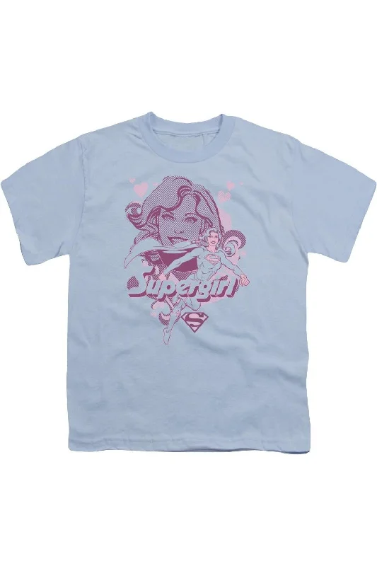 Casual Men's T-ShirtsDC Comics Supergirl Short Sleeve Youth Tee / T-Shirt