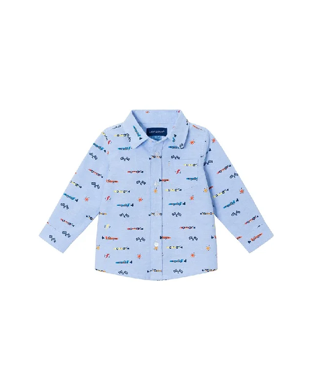 Men's Insulated Shirts for Cold WeatherAndy & Evan Chambray Racecar Button-Down Shirt Men's Insulated Shirts for Cold WeatherAndy & Evan Chambray Racecar Button-Down Shirt