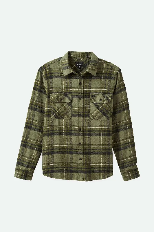 Men's Checkered Shirts for a Retro FeelBowery L/S Flannel - Vetiver/Laurel Wreath/Washed Black Men's Checkered Shirts for a Retro FeelBowery L/S Flannel - Vetiver/Laurel Wreath/Washed Black