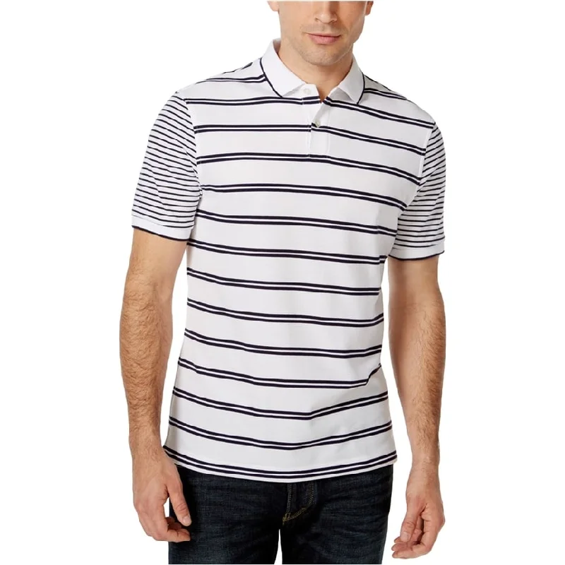 Breathable Men's Mesh TopsClub Room Mens Performance Rugby Polo Shirt, White, 3XLT
