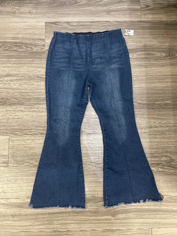 Elegant Straight-Leg Men's JeansJeans Flared By No Boundaries In Blue, Size: 2x