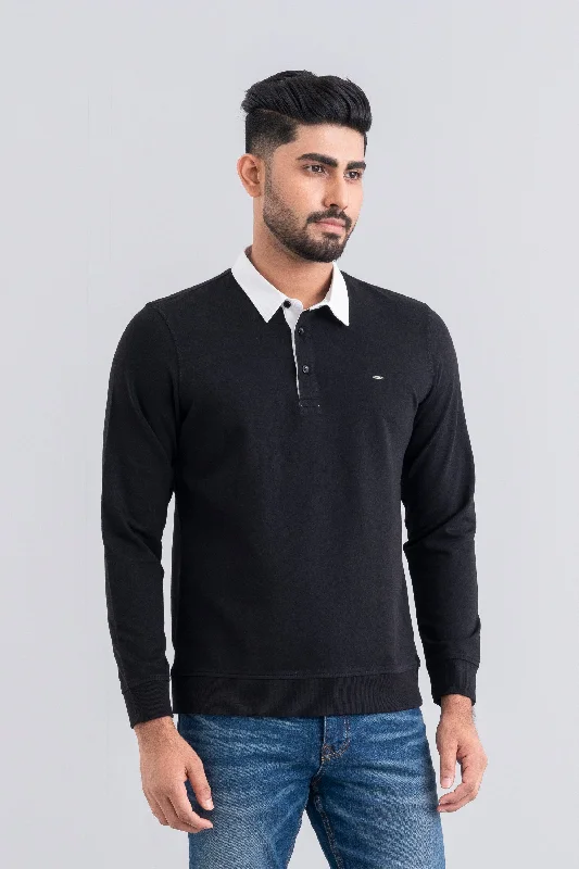 Men's Shirts with Short PlacketsRegular Fit Textured Weave Polo Shirt