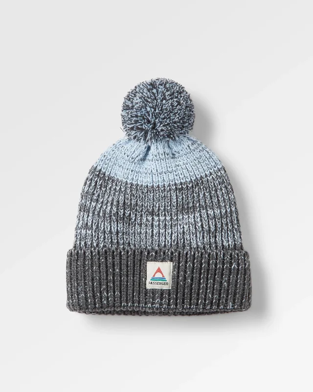 Summer Straw HatsCrag Recycled Bobble Hat - Charcoal/Arctic