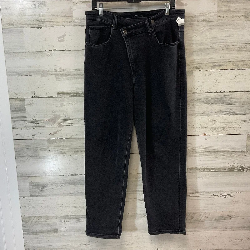 Wash and Wear Men's JeansJeans Straight By Risen In Black Denim, Size: 1x