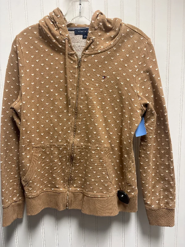 Men's Hoodies with Built-In HeadphonesSweatshirt Hoodie By Tommy Hilfiger In Tan, Size: Sp Men's Hoodies with Built-In HeadphonesSweatshirt Hoodie By Tommy Hilfiger In Tan, Size: Sp