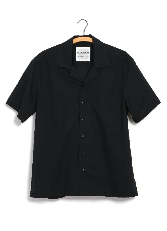 Men's Pocket T-Shirts for Added FunctionalityCALEB 29-43-2 | Short Sleeve Cabana Shirt | Black Men's Pocket T-Shirts for Added FunctionalityCALEB 29-43-2 | Short Sleeve Cabana Shirt | Black